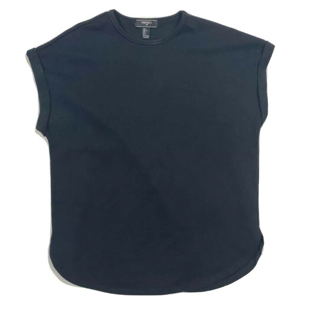 FOREVER 21 Mens Black Knit crew neck